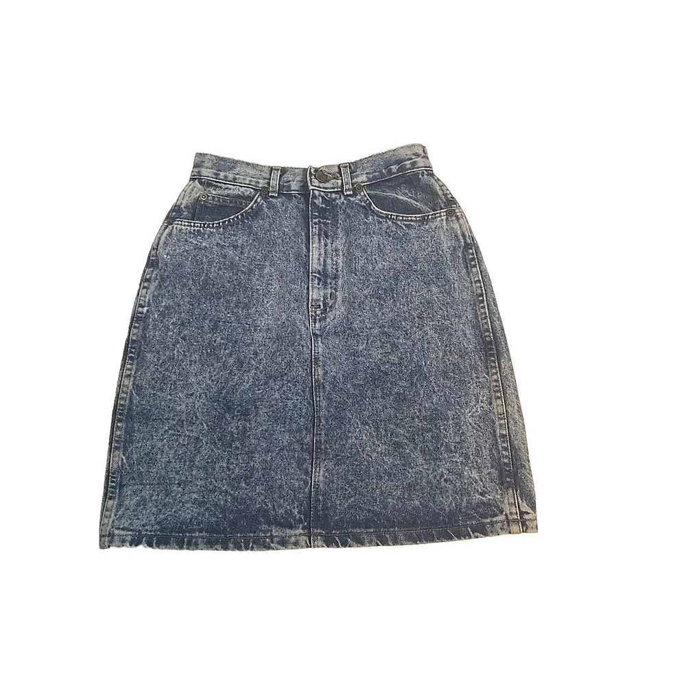 VINTAGE‎ CHIC Jeans Womens Junior 11 Skirt Acid Wash Denim USA Made
